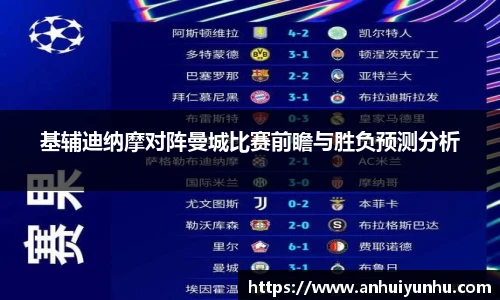基辅迪纳摩对阵曼城比赛前瞻与胜负预测分析